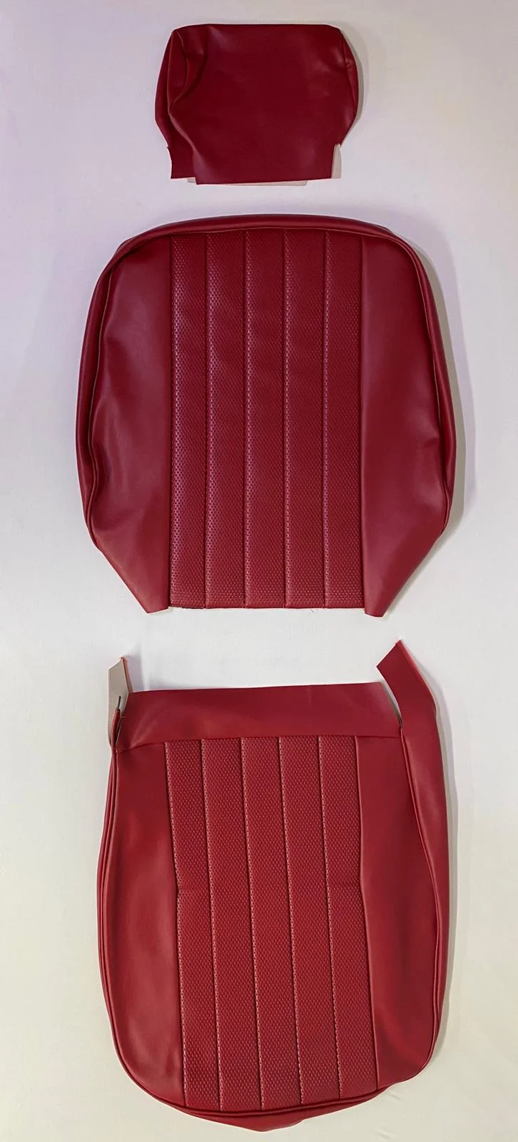 Porsche 911 seat cover set in burgundy red leather, complete kit