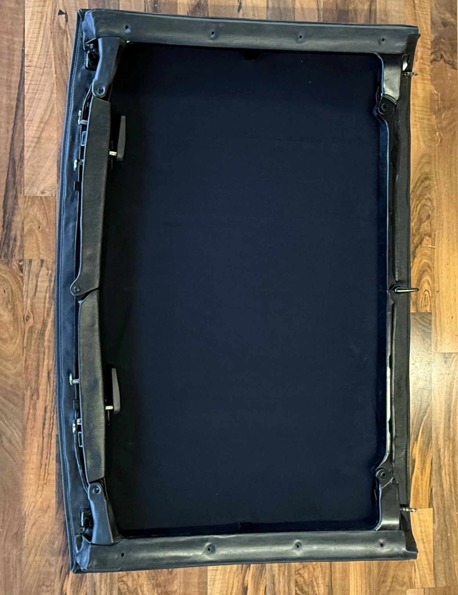 Porsche Targa roof after restoration: new interior lining and restored frame