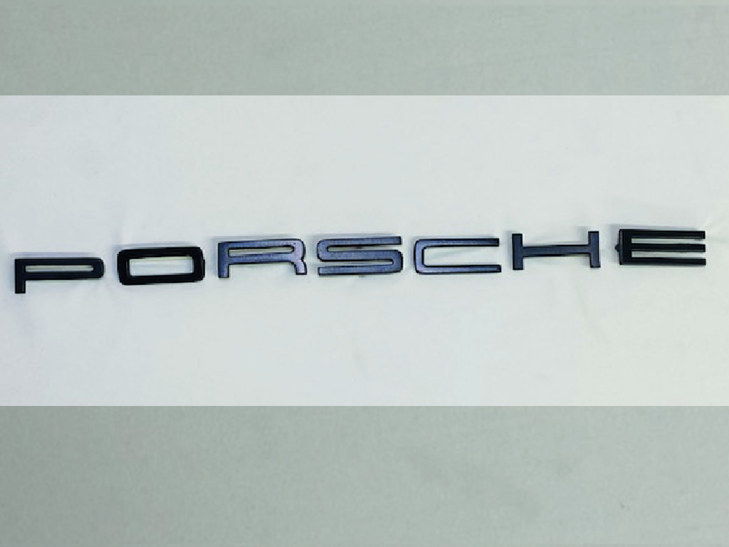 Scritta Porsche nero