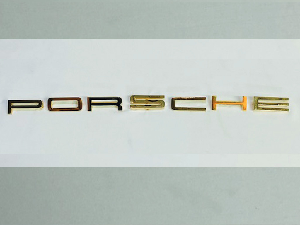 Scritta Porsche oro