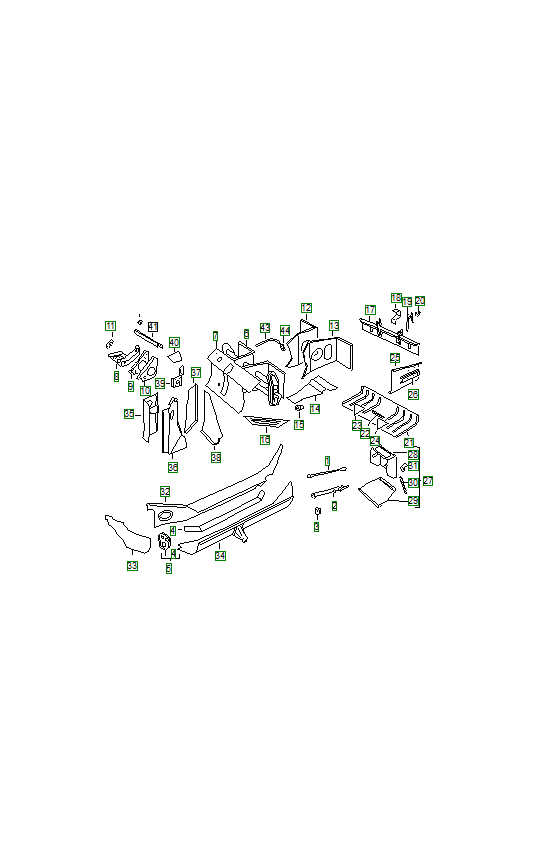 Porsche 356, schema ricambi: Framesingle parts