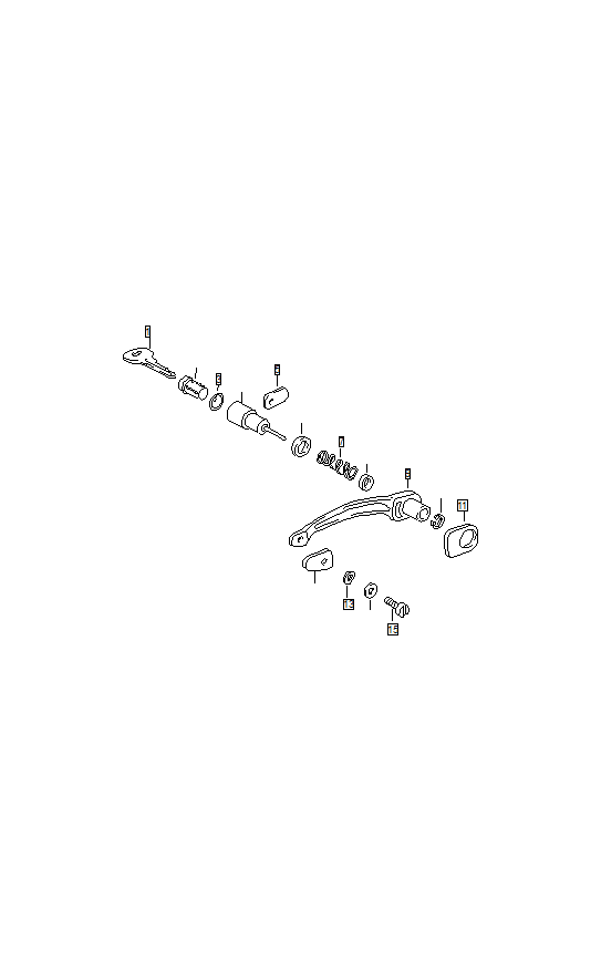 Porsche 356, schema ricambi: Outer door handleandsingle parts