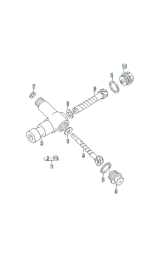 Porsche 356, schema ricambi: Driving mechanismrevolution counter