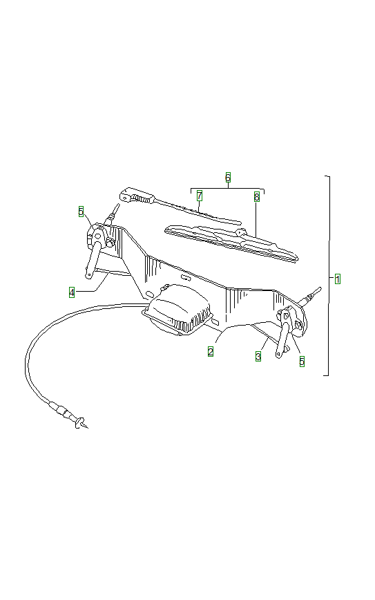 Porsche 356, schema ricambi: Windshield wiper system 001