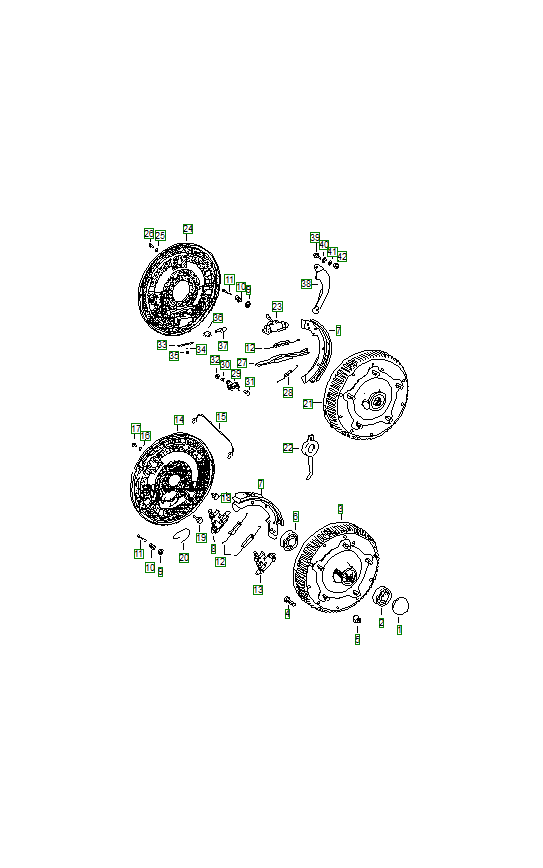 Porsche 356, schema ricambi: Brake