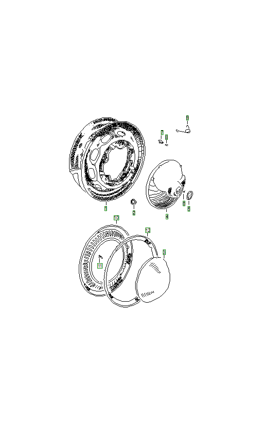 Porsche 356, schema ricambi: Wheels