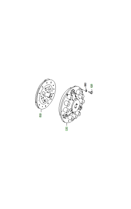 Porsche 356, schema ricambi: Clutch 001