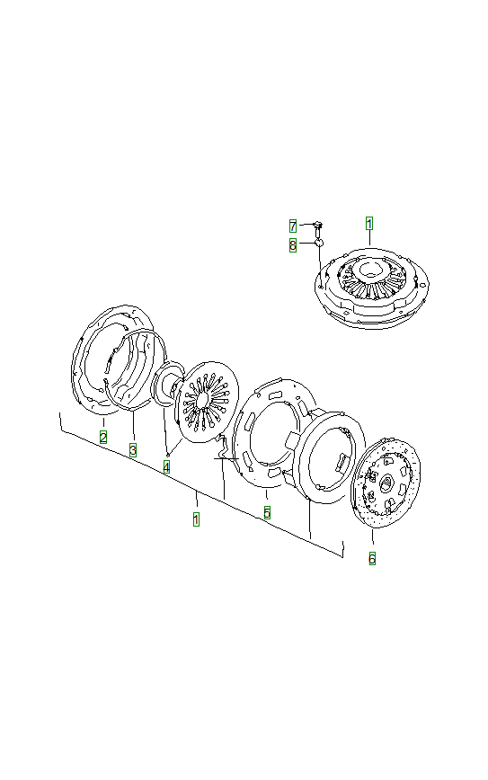 Porsche 356, schema ricambi: Clutch 003