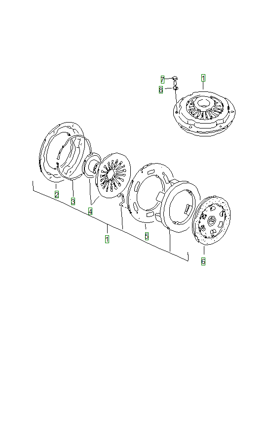Porsche 356, schema ricambi: Clutch 004