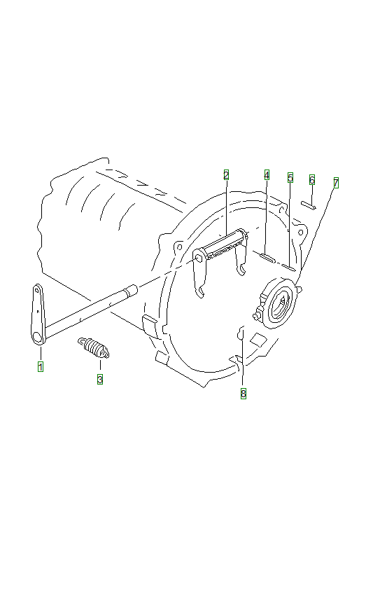 Porsche 356, schema ricambi: Clutch release 002