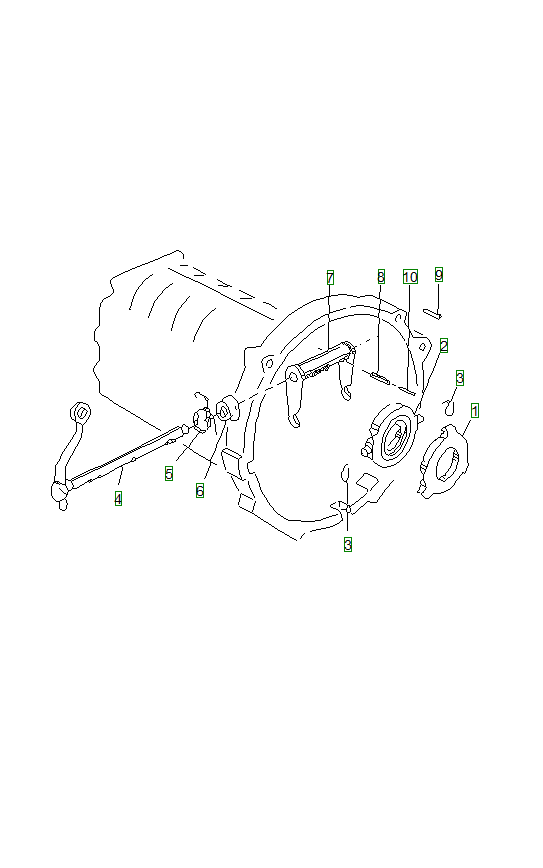 Porsche 356, schema ricambi: Clutch releasefor tunnel transmission