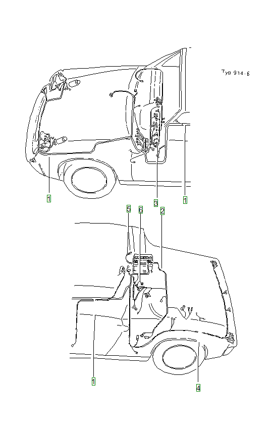 Porsche 914, schema ricambi: Harnesses 914 6