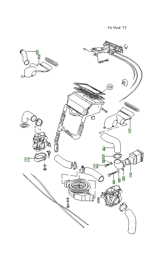 Porsche 914, schema ricambi: Ventilationheating 72