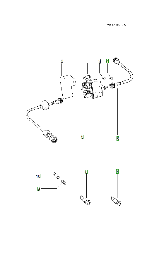 Porsche 914, schema ricambi: Catalytic convertercounter switchwarning light