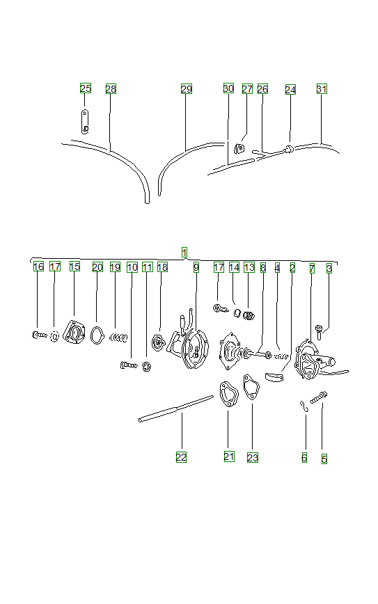 Porsche 914, schema ricambi: Fuel pump