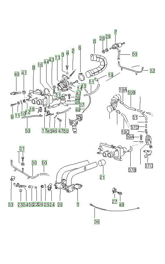 Porsche 914, schema ricambi: Injection system