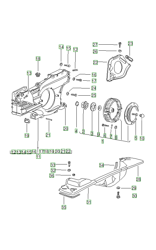 Porsche 914, schema ricambi: Air cooling 914