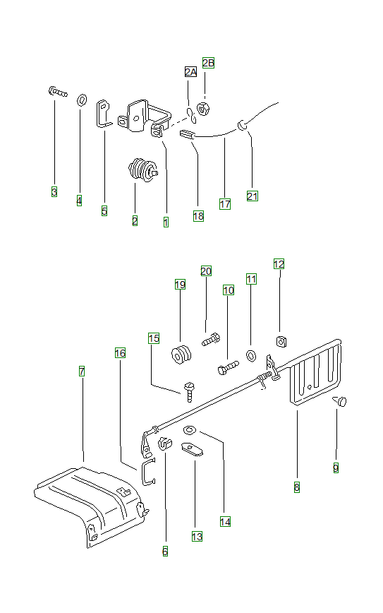 Porsche 914, schema ricambi: Cooling air control