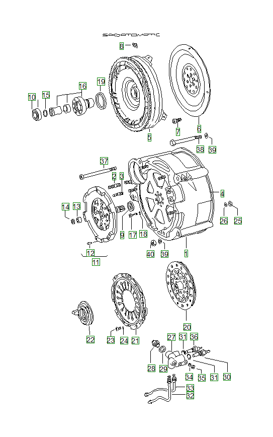 Porsche 914, schema ricambi: Converterconverter housing