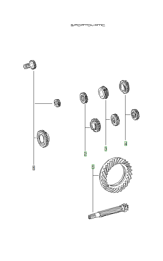 Porsche 914, schema ricambi: Gear sets