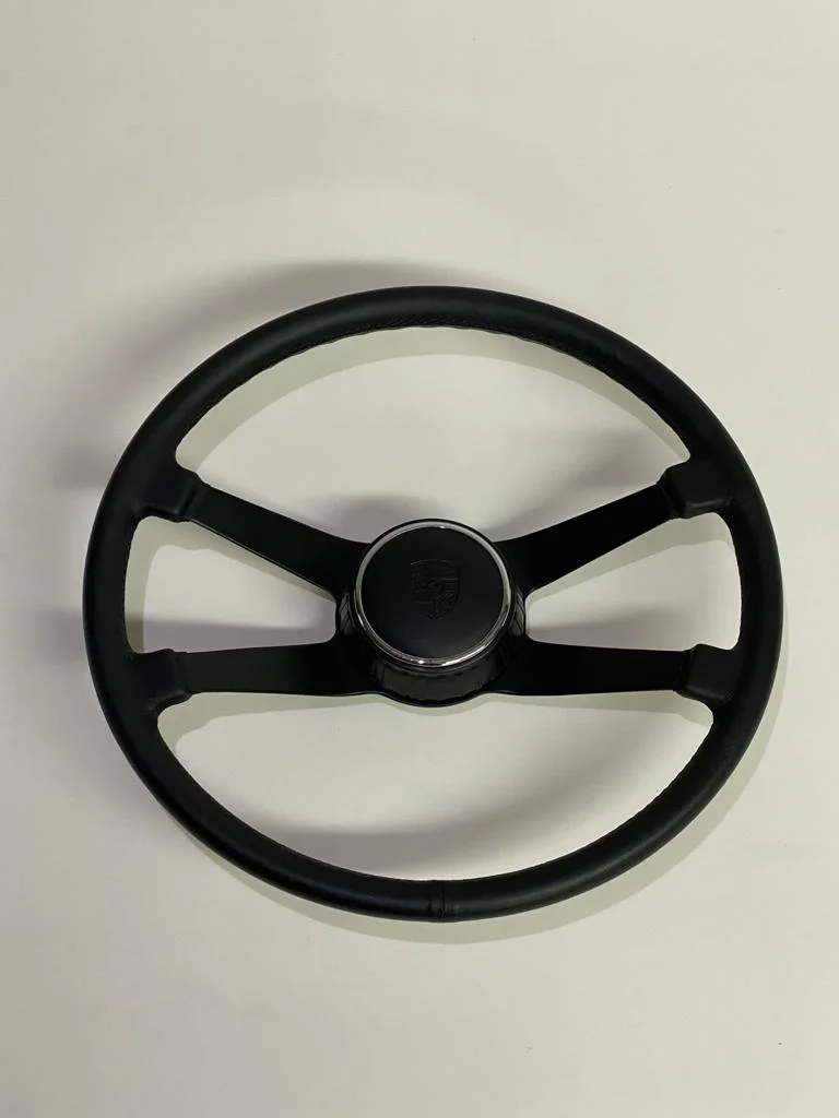 Volante in pelle ø38cm con pulsante rotondo - Porsche