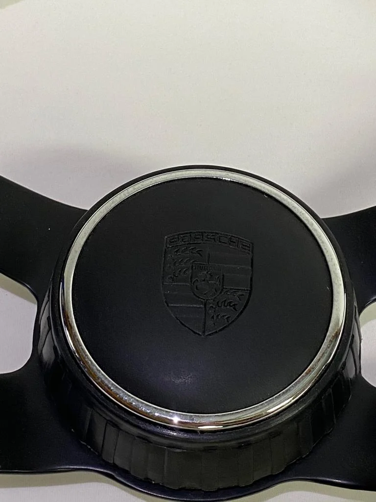 Volante in pelle ø38cm con pulsante rotondo - Porsche